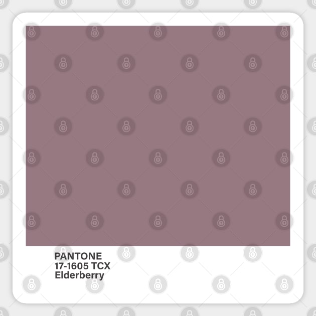 pantone 17-1605 TCX Elderberry Sticker by princessmi-com